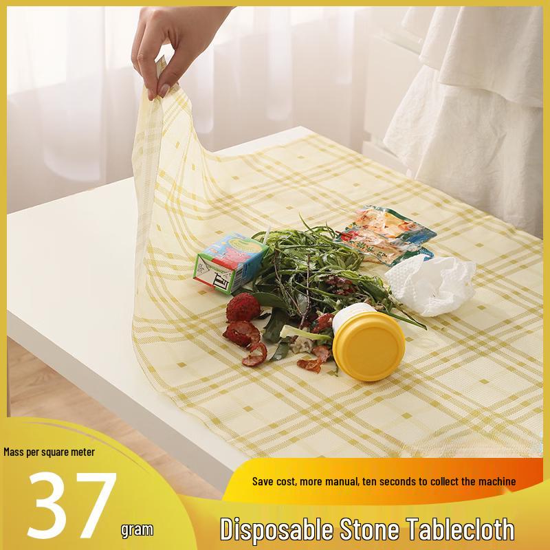 Extra Thick Stone Fabric Disposable Tablecloth