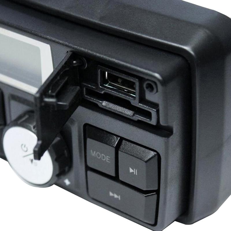 12V For Motorcycle Motorbike Audio Fm Radio Mp3 Atv Stereo Speakers Sound System