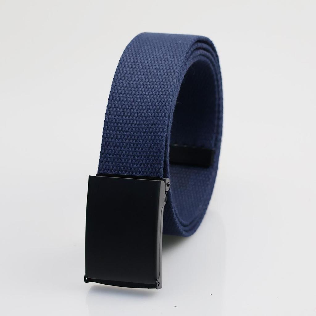 Unisex Canvas and Leather Woven Belt
