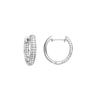 Luxenter Sterling Silver 925 Earrings with Bright Rhodium-plated Zirconia Finish - Deuka