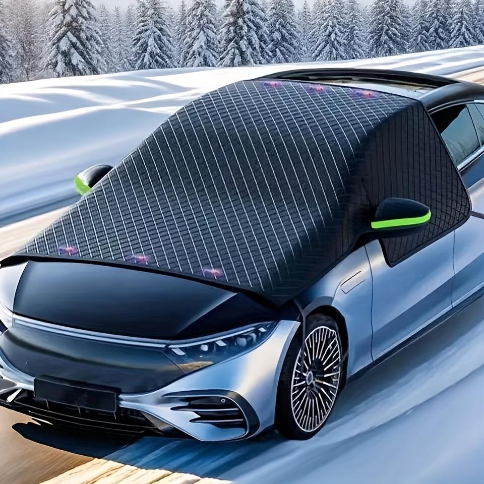 Durable Oxford Fabric Windshield Cover with UV Protection & Snow Shield, Easy Install & Durable for Winter Driving, Snowy Road Safety, Flexible Design
