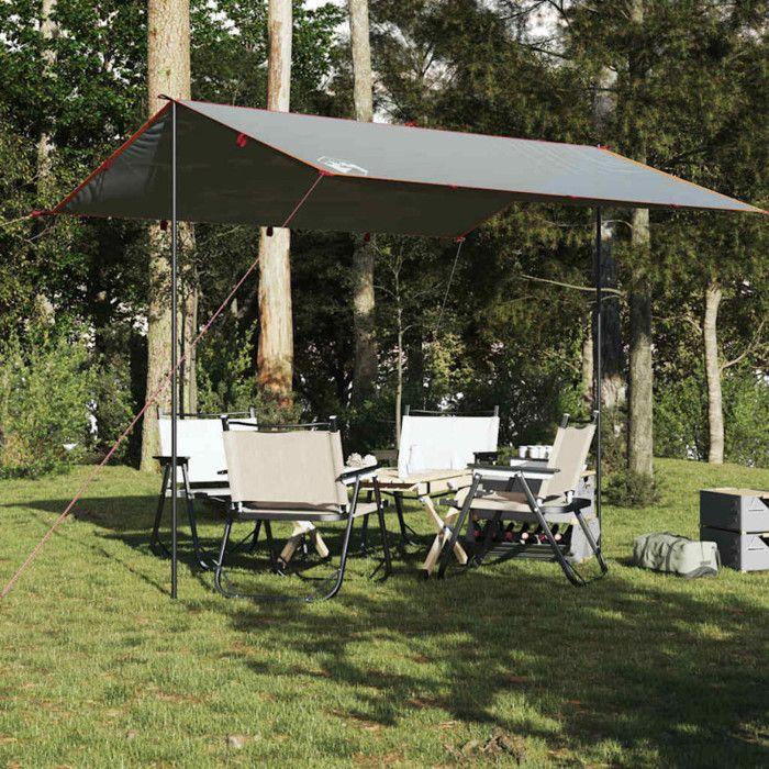 VidaXL Bâche de camping gris et orange 360x294 cm imperméable, bâche, bâche imperméable, bâche de camping légère, bâche 94660