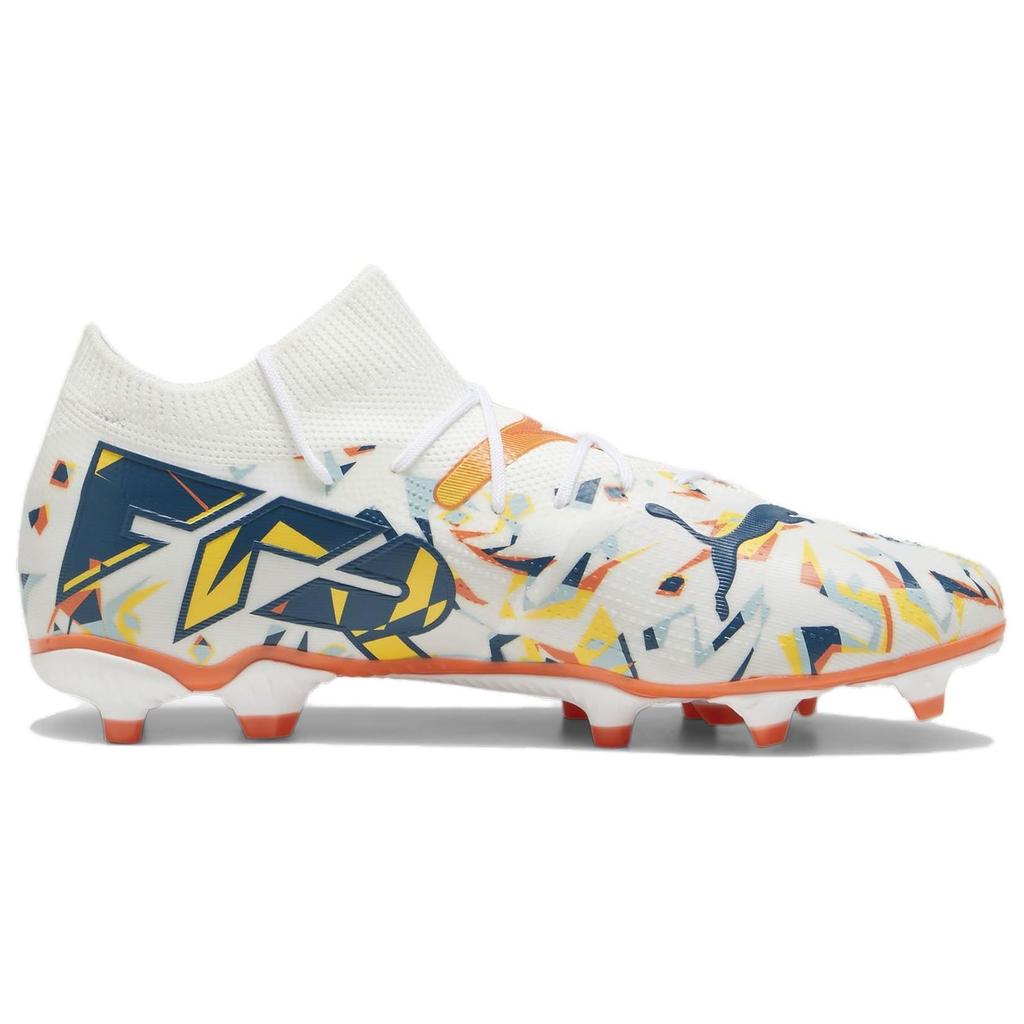 Puma Future 7 Match Creativity Round Toe Comfortable Football Shoes Men Football Shoes Orange Blue 107845-01