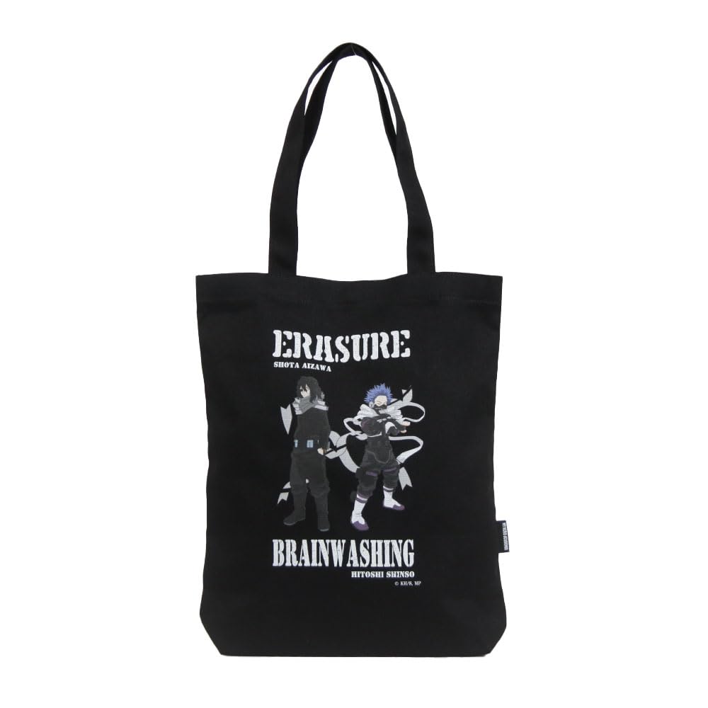 My Hero Academia Crack Print Canvas Tote Shinsou Hitoshi X Aizawa Black Bag, Shota, ODHA24,