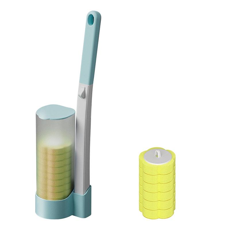 

Одноразовый ершик для унитаза с длинной ручкой, губка для чистки ванной комнаты со сменной насадкой, туалетные принадлежности