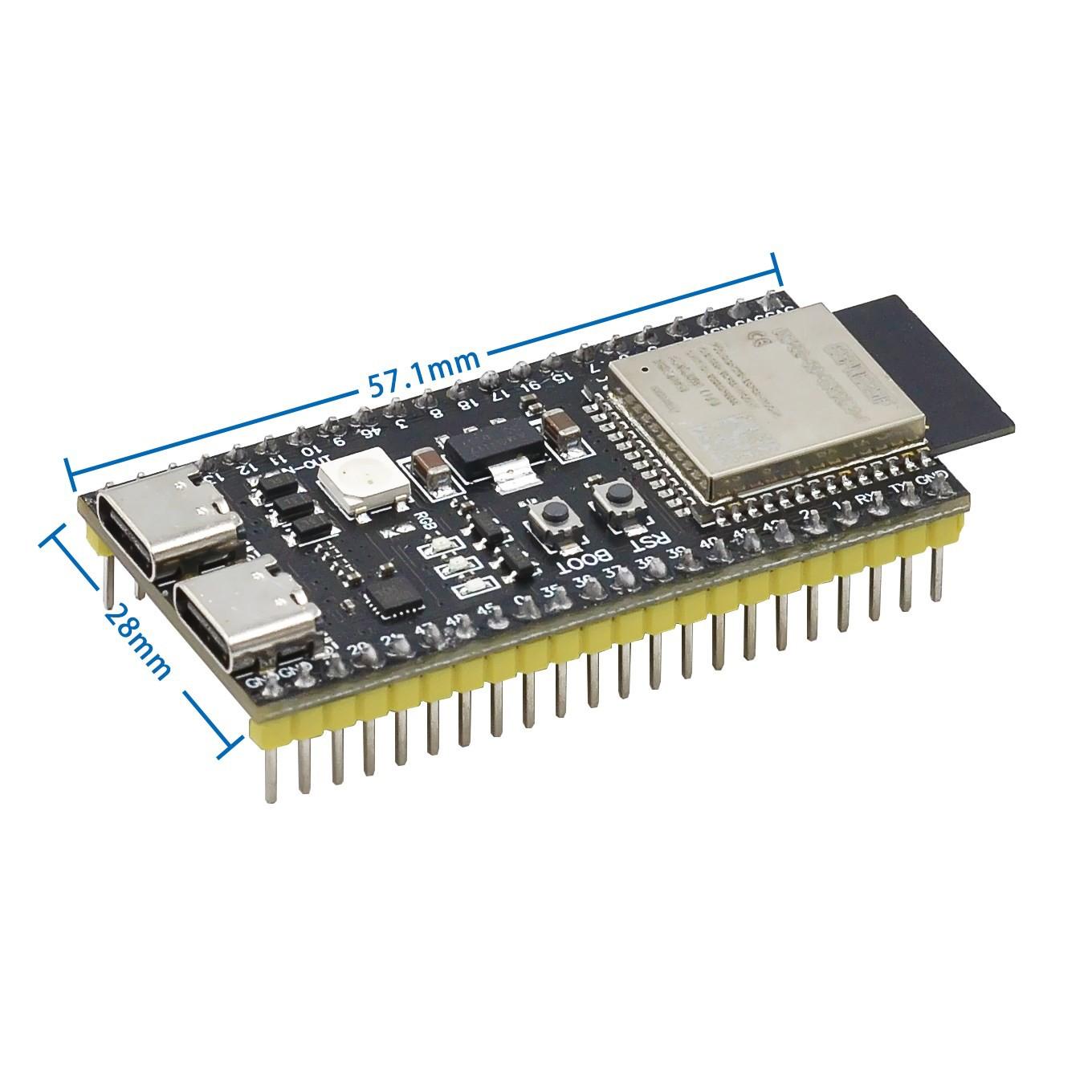 

Плата розробки ESP32 S3 з комплектом адаптера розширення 2.4G Wifi BT модуль ESP32-S3WROOM1 N8R2 N16R8 44-контактний Type-C ESP32-S3