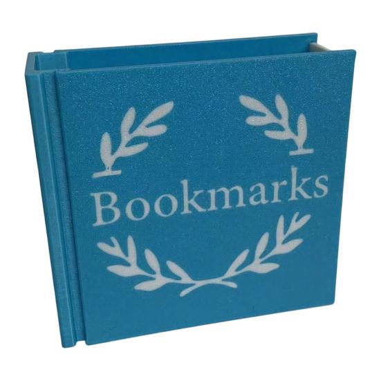 Bookmark Holder for Reading Enthusiasts Book Shape Pen Holder, Retro Literary Style Organizer, Durable Versatile PLA Container Stationery Storage