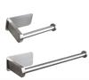 Edelstahl Wand-Toilettenpapierrollenhalter Schwarz Silber Selbstklebender Toilettenpapierhalter für Badezimmer Stick Wandhandtuchhalter MYY