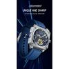 High-End Herrenuhr Skelett Mechanische Uhr Luxus Quadratisch Edelstahlarmband Automatisch Selbstaufziehend Wasserdicht Lumin