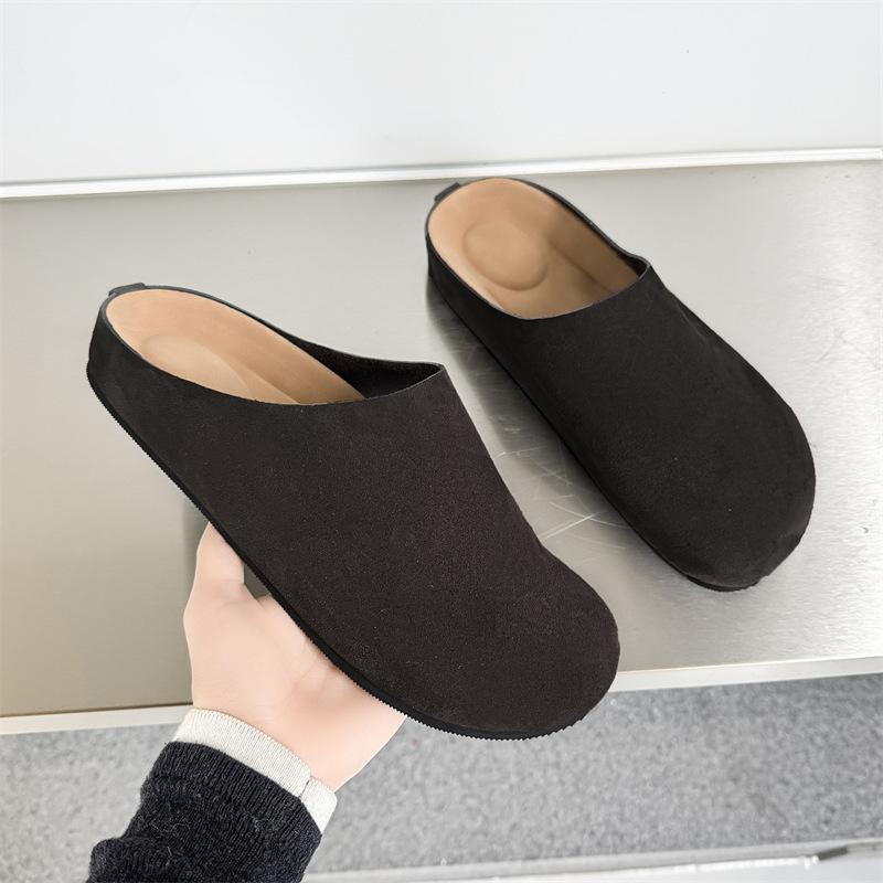 

Spring Muller retro simple bag head drag platform slippers simple lazy boken 38 чёрный