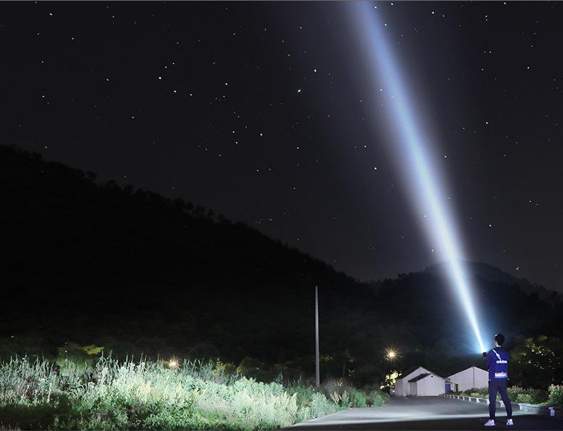 Shenyu P70 Rechargeable Long-Range Flashlight: Super Bright, High-Power, Long-Lasting Searchlight for Outdoor and Home Use.