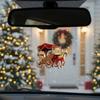 Festive Sleigh Carriage Acrylic Ornaments Flat Christmas Decors Hanging Decors for Mantel Wall Or Indoor Winter Styling