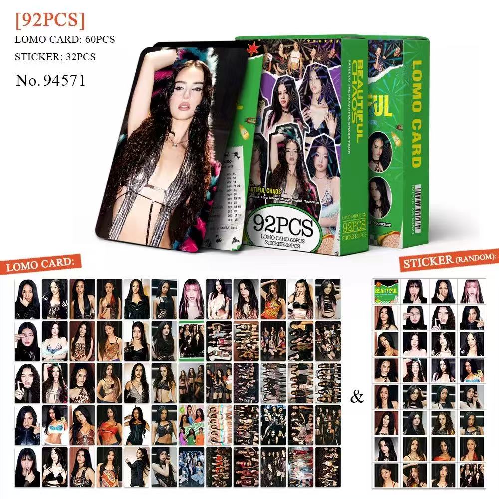 Kpop Idol KATSEYE Album Gabriela Lomo Cards Collection - 92 Pcs HD Printed Pocards Stickers Designed for Fans Present