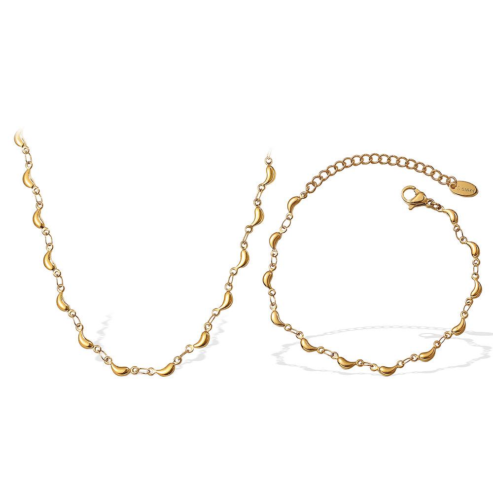 Small Banana Shape High-End Necklace Titanium Steel Gold-Plated Personalized Fashion Bracelet