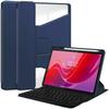 Compatible Samsung A11+ Bluetooth Keyboard Case: S10 Lite Acrylic 360° Rotating Backlit Cover & S11 Leather Case