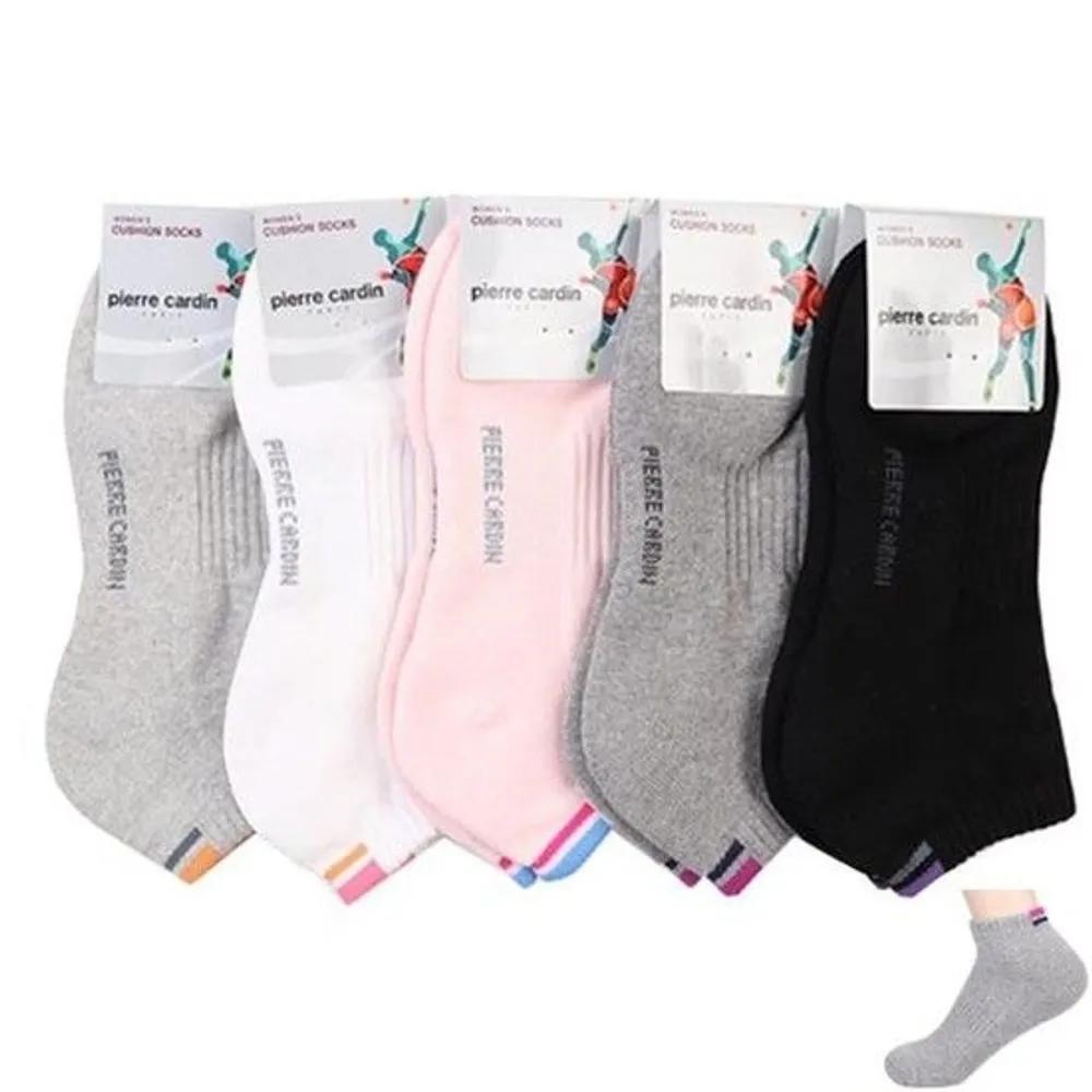 (Pierre Cardin) Women s Sports Pile Socks & Pile Sneakers (Select 1 of 5 Pairs) Ladies Pile Socks & Pile Sneakers Selly Random Color 5 Pairs/24cm