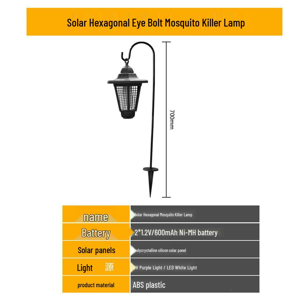 Waterproof Solar Electric Mosquito Killer Lamp for Outdoor Garden Use