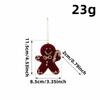 Red Flocked Velvet Christmas Tree Ornament Glitter Trim Xmas Pendant Tree Hanger  Festival Layout