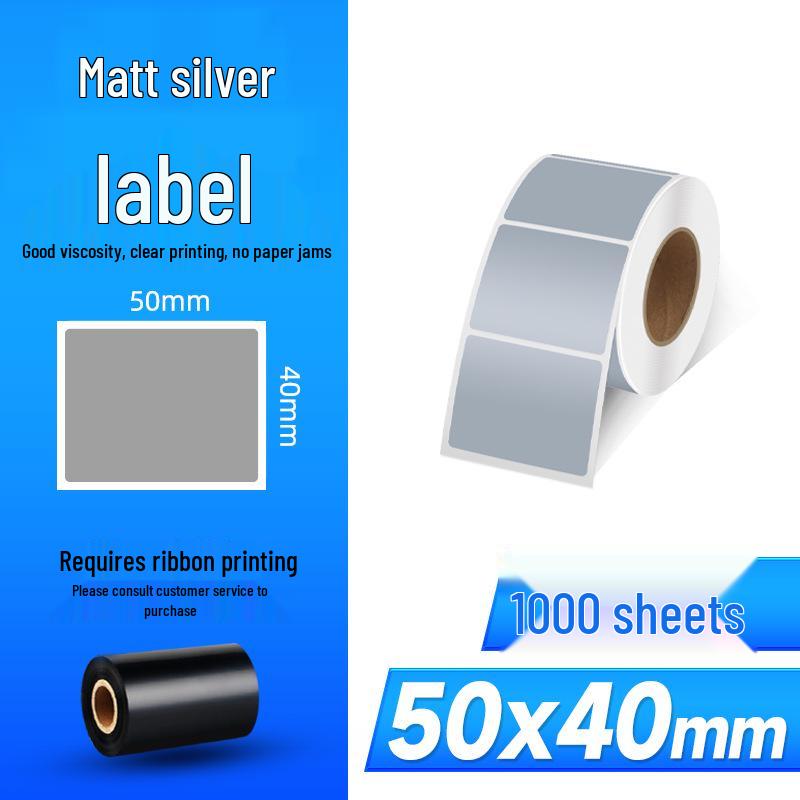 Tear-Resistant Silver PET Asset Labels - Waterproof & Writable