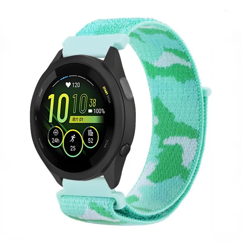 20mm 22mm Pletený nylonový smyčkový řemínek pro Garmin Forerunner 165 55 965 265 255 955 Venu 3 Náramek pro Garmin Active/Vivoactive 5
