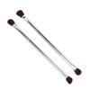 2pcs Double Ended Eyeshadow Brush Set Silver Makeup Soft Fiber Hair Nose Contour Brush Cosmetic Tool