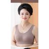 Womens Middle Aged Plus Size Vest Style Seamless Wirefree Thin Push Up Sports Bra
