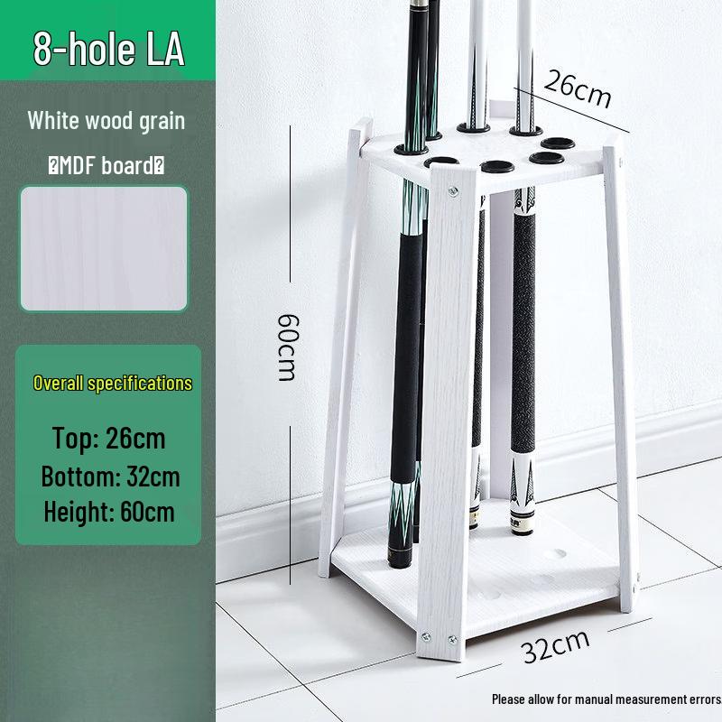JunDingYing 8-Hole Square Floor Billiard Cue Rack