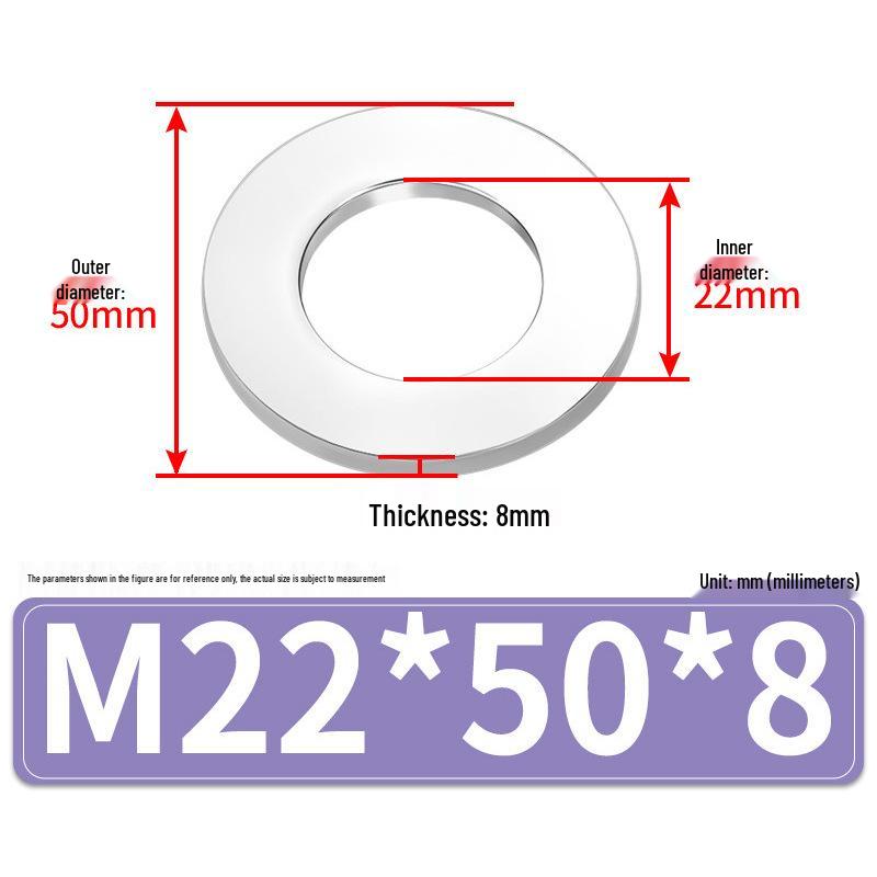 Jin Juntai Thick & Thin Stainless Steel Flat Washer, Round M10-M36