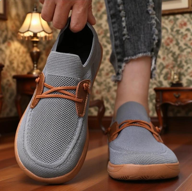 Soft Soled Wide Toe Shoes For Women Breathable Minimalist Anti Slip Walking Shoe Collar Drop Sole Anti Slip Mesh Shoes For Women