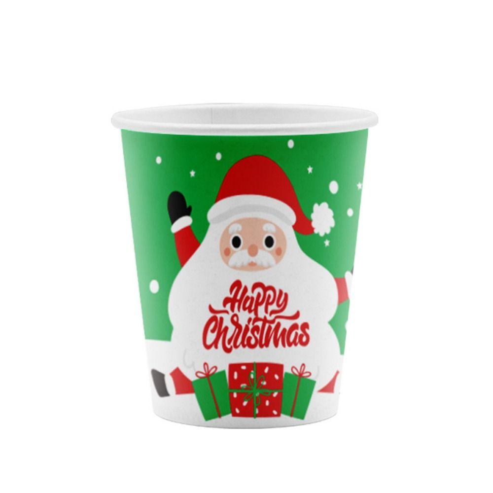 Environmental Christmas Paper Plates Disposable Christmas Paper Cups Christmas Tableware Set  Home