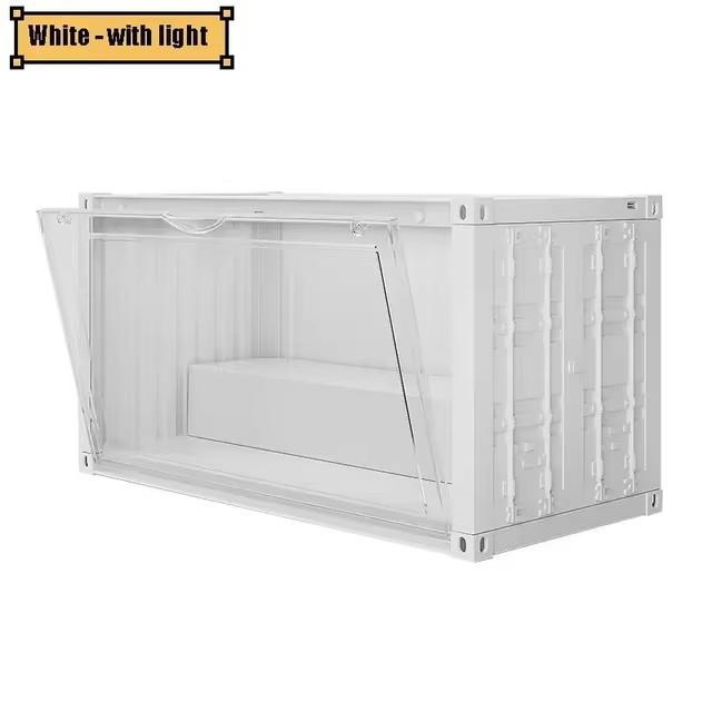 Doll Toy Storage Box with Light Blind Box Display Stand Dustproof Stackable Organizer Case for Figures Showcase Organizer Boxes