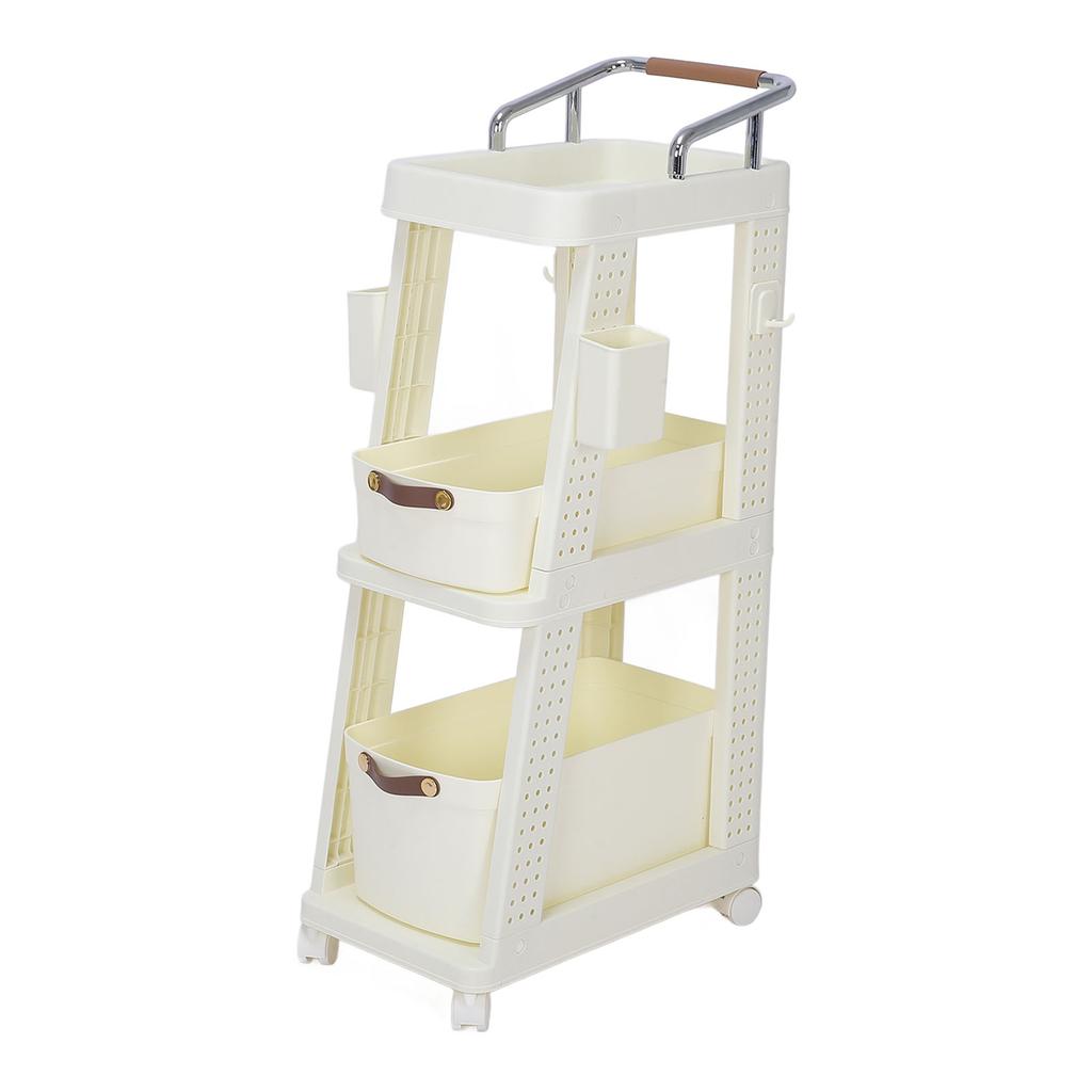 Cărucior utilitar rulant cu roți Cărucior de depozitare multifuncțional pentru birou, sufragerie, bucătărie