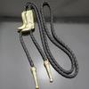 Cowboy Bolo Necktie with Relief Boots Pendant Tuxedo Shirt Bolo Tie for Male