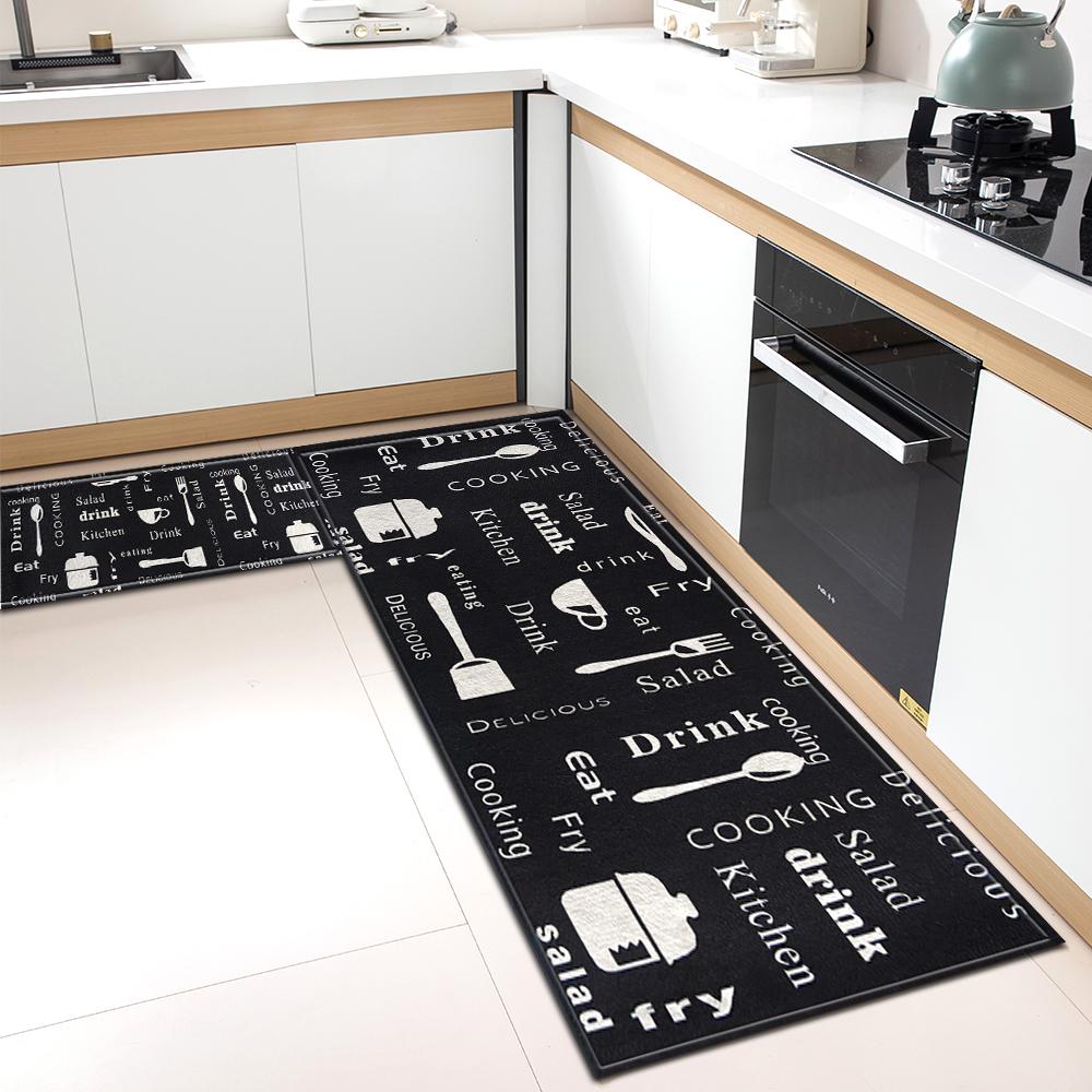 

Nordic Kitchen Rug Custom Home Entrance Living Room Bedroom Balcony Floor Decor Carpet House Bath Hallway Door Non-Slip Foot Mat 40cmx60cm(1Piece)