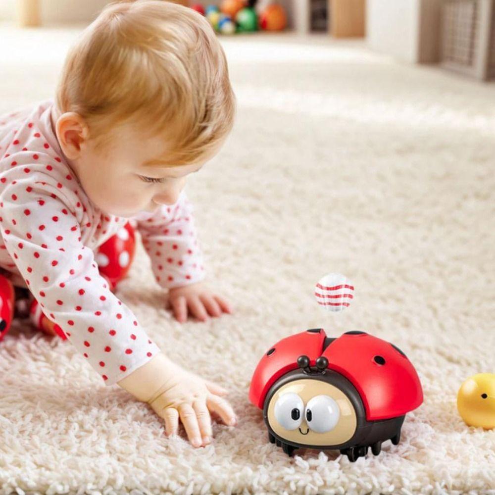 Portable Ladybug Floating Ball Mini Hermit Crab Toy Floating Ball Blowing Toy  Montessori Toy
