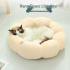 Pet Nest: Cozy Round Flower Bed for Cats & Dogs - Warm Winter Plush, Suitable for All Seasons