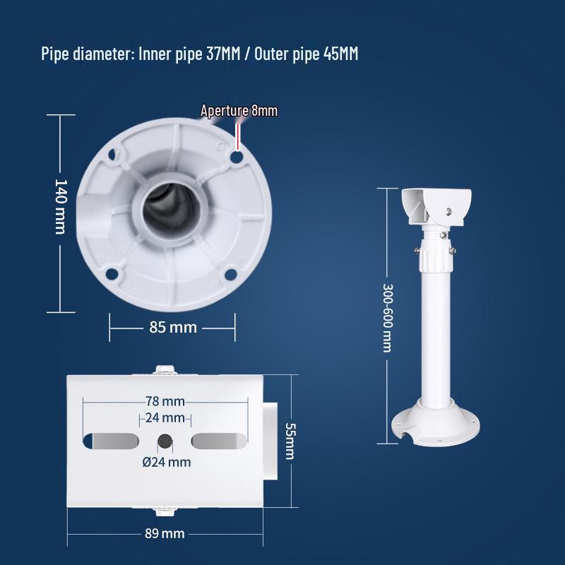 45-Tube Telescopic I-Type Aluminum Alloy CCTV & Photography Mount