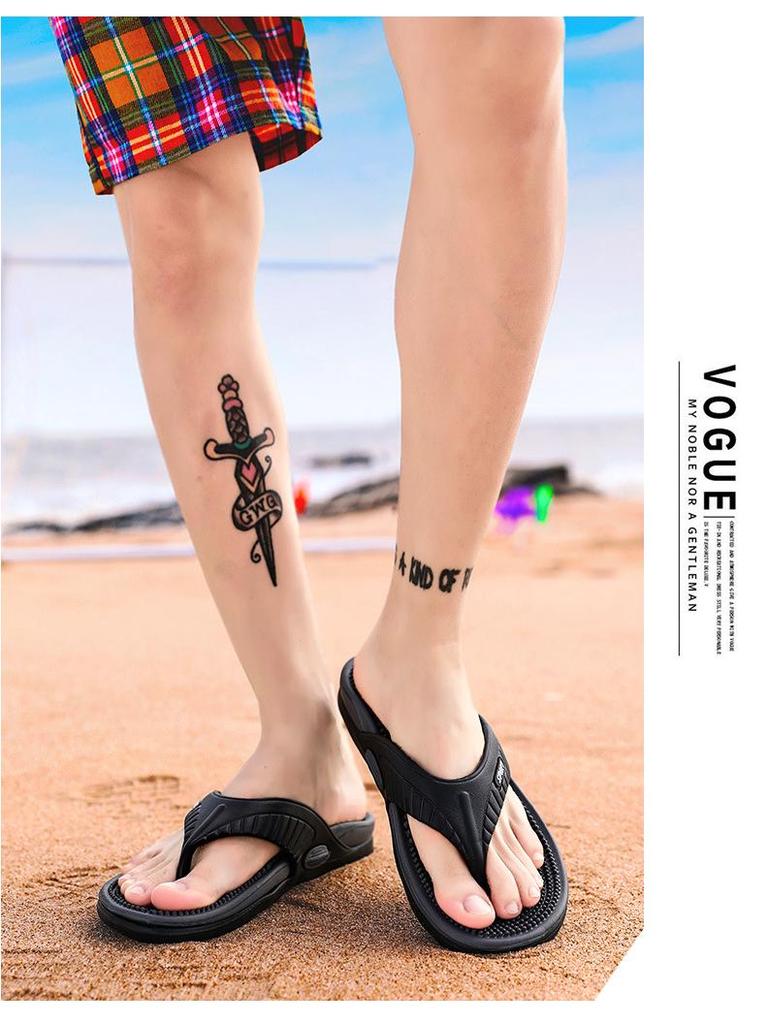 Breathable Lightweight Men's Summer Slippers - Trendy Beach Flip Flops