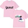 Hot Singer Junior H Sad Boyz Harajuku Cartoon Graphic T Shirt Men Women Oversized Short Sleeve T-shirts Unisex 100% Cotton Tops