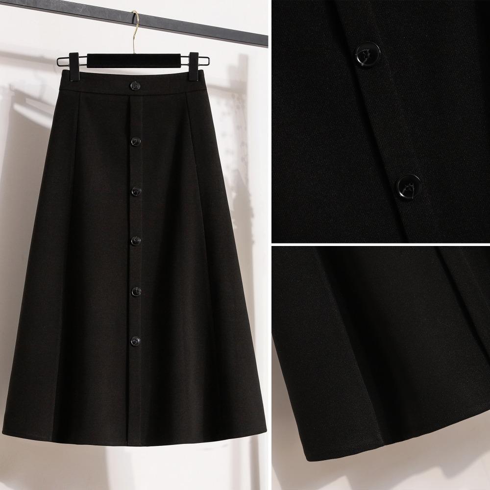 DIMANAF 2025 Plus Size Women Long Skirts Thicken Elastic Waist Trousers Oversize 5XL Autumn Winter