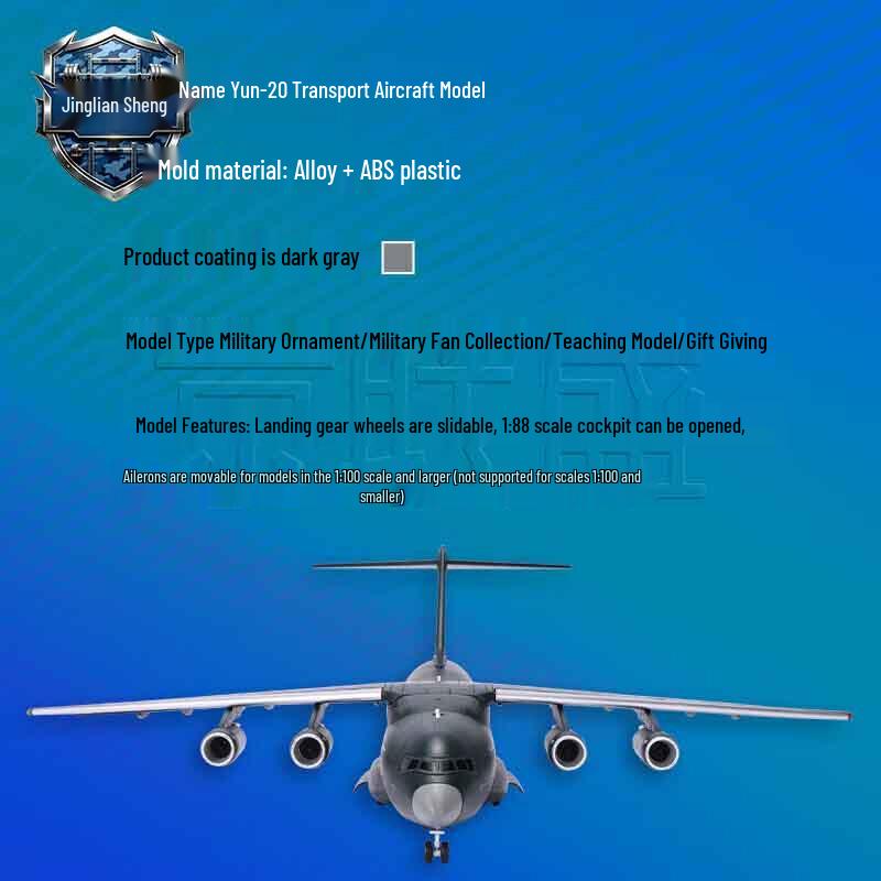 Y-20 Transport Aircraft 1:100 Scale Alloy Model
