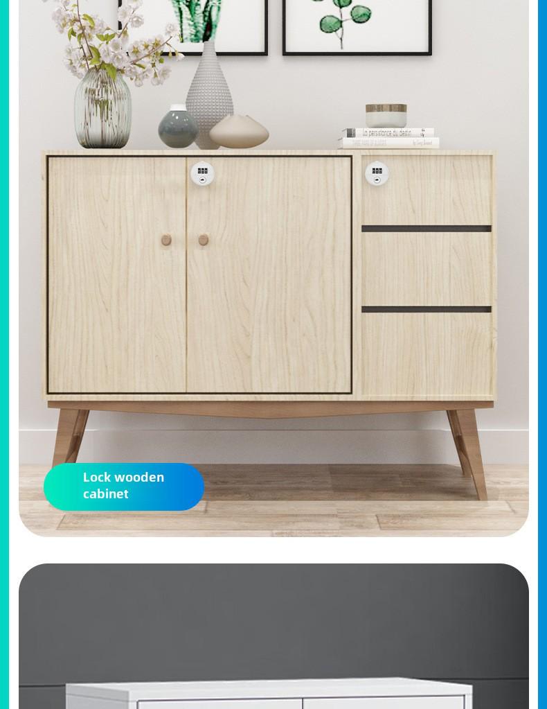 Blocare mecanică cu parolă cu came pentru dulap cu două uși