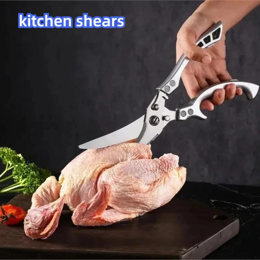 Stainless Steel Chicken Bone Scissors Kitchen Acceesories Household Food Scissors Fish Modern Kitchen Utensils Multipurpose Meat