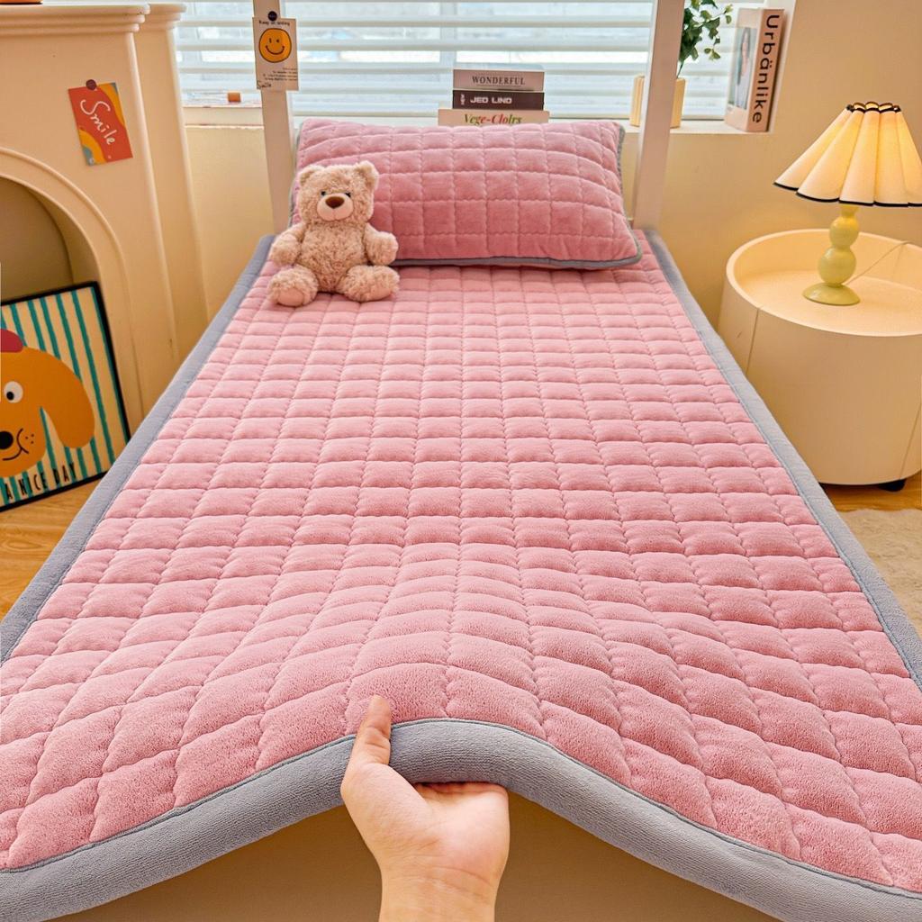 Fleece-lined and Thickened Milk Fleece Mattress, Mattress Pad, Quilt, and Soft Mattress Base