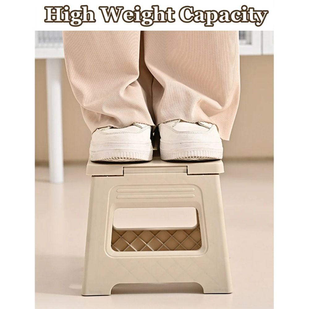 Thickened Foldable Stool with Handle Footstool Multi Purpose Small Bench  Camping