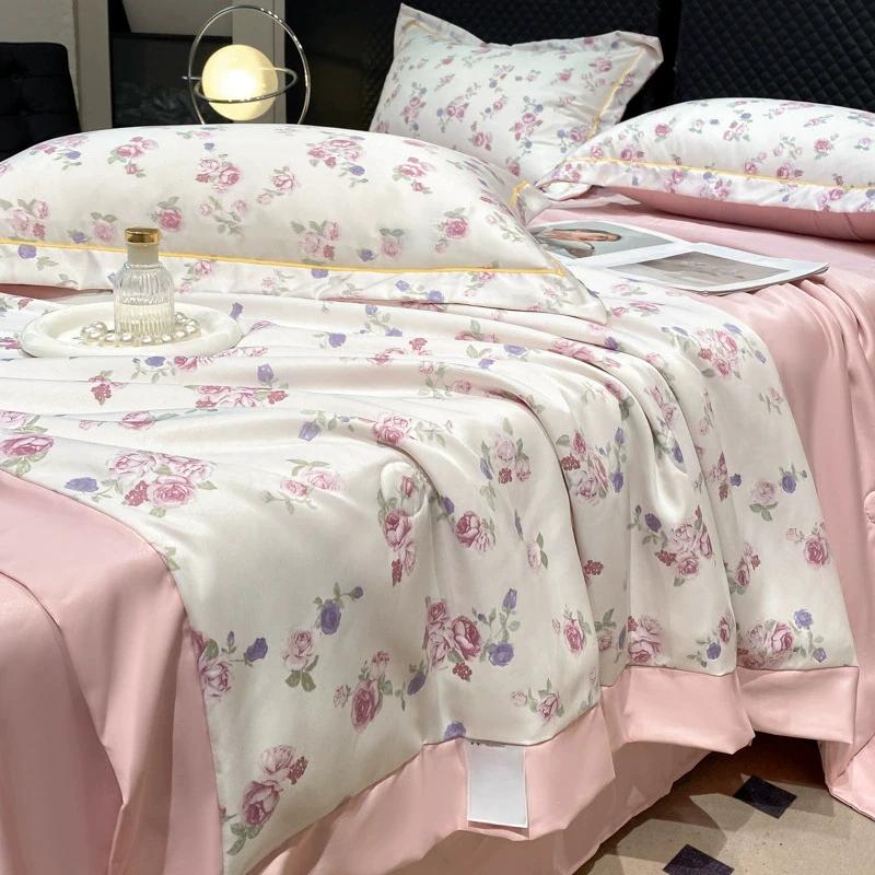 Sommerdecke, Steppdecke, Heimbettwäsche, Bettdecke, leichte, luxuriöse, gewaschene Seide, Schlafdecke, Klimaanlagen-Bettdecke, Steppdecke