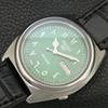 VINTAGE SEIKO 5 AUTOMATIC 7009A JAPAN MENS GREEN COLOR DIAL WATCH A708759-1