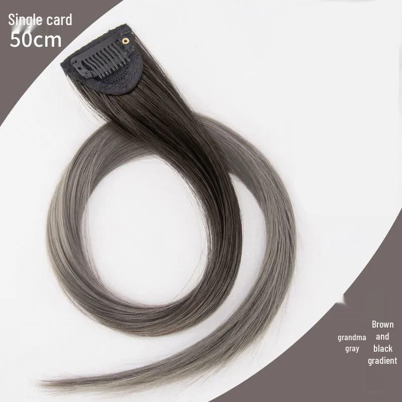 Gradient Ear-Hanging Highlight Hair Extensions - Dopamine Style, Internet Celebrity Inspired, Seamless Natural-Looking Colored Hair Pieces