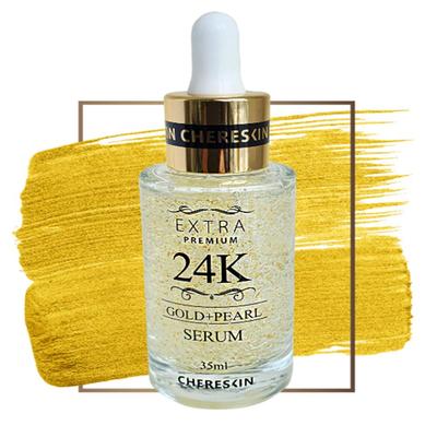 CHERESKIN Extra Prémiová ampule se 24K zlatem a perlami 35 ml, Rozjasňující, Hydratační, Korejská kosmetika, Kbeauty, vzorek