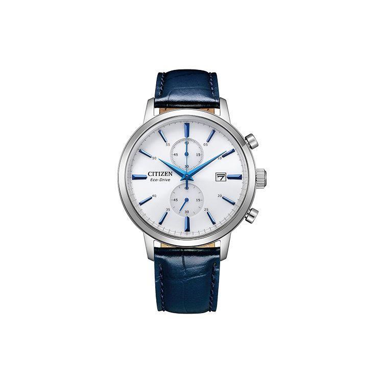 Citizen Casual Business Minimalist 50M Waterproof Eco-Drive Quartz Watch Leather Strap Men watches White CA7069-16A CA7069-16A